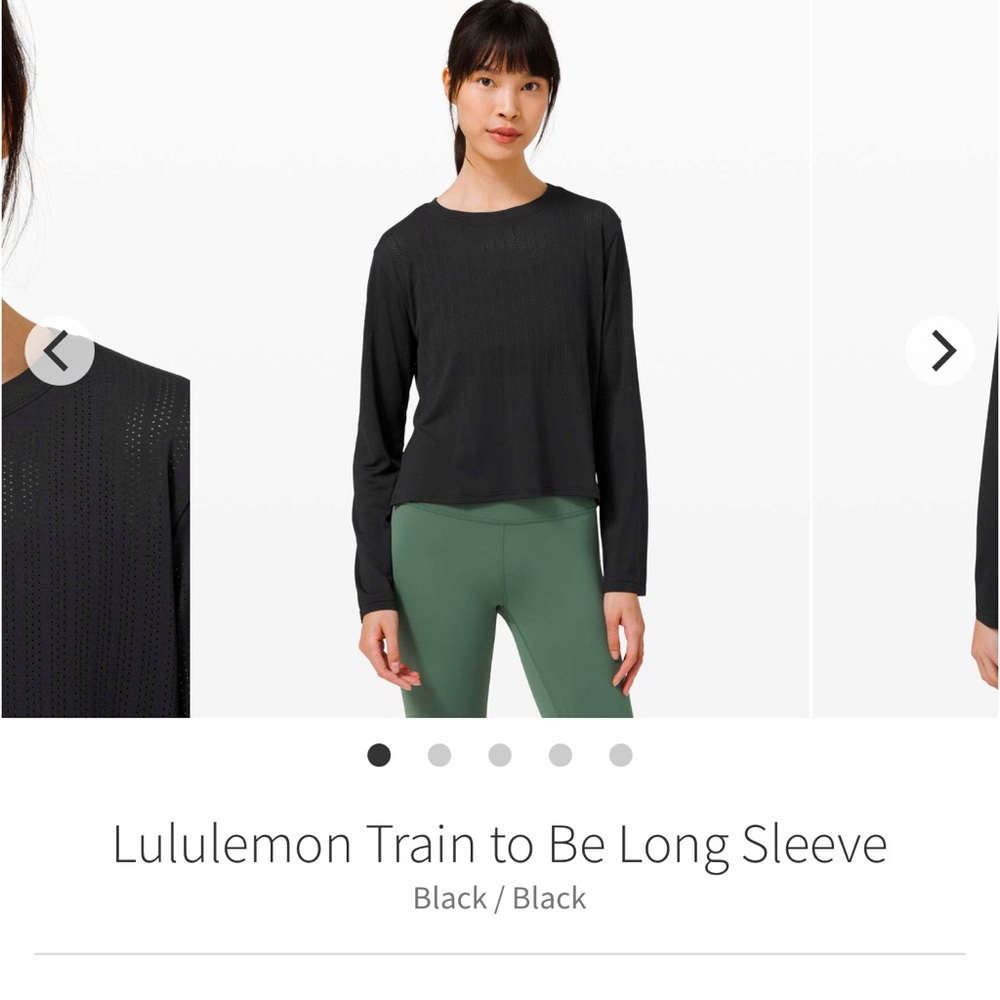Lululemon Train to Be Long Sleeve Black / Black NWT size XS